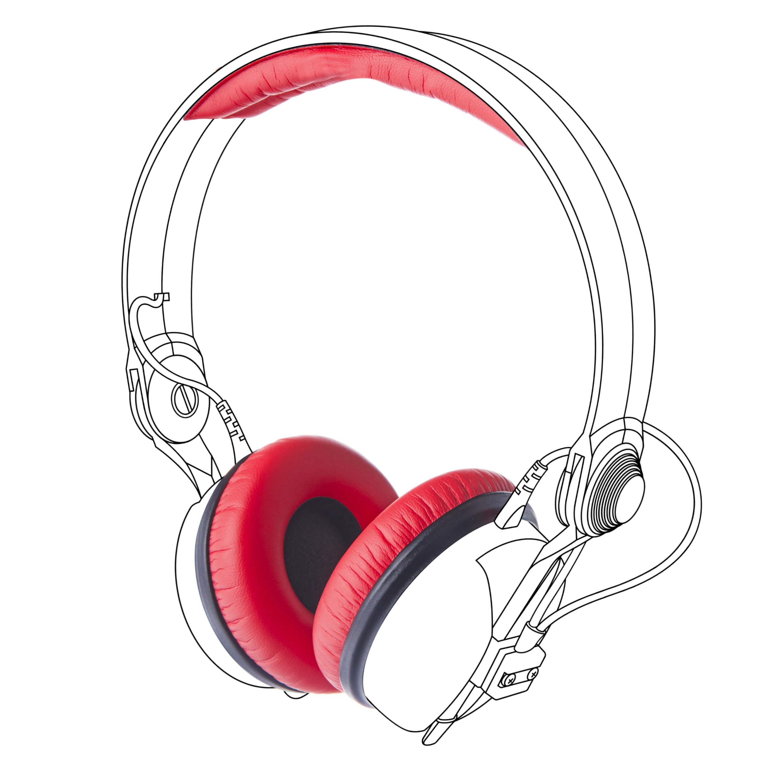 YAXI HD25 Leather Earpads Red