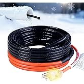 HEATIT Sewage Pipe Heating Cable for Buried Pipes, Wastewater Systems, Sump Pumps, Roof De-Icing, 120V Self-Regulating, Fluor