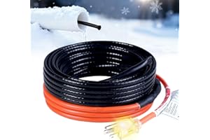 HEATIT Sewage Pipe Heating Cable for Buried Pipes, Wastewater Systems, Sump Pumps, Roof De-Icing, 120V Self-Regulating, Fluor