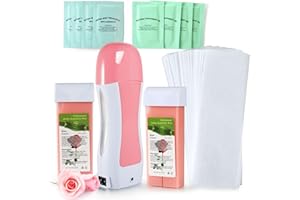 LIDDY DANCE Roll on Wax Warmer Kit Wax Roller Kit for Hair Removal Painless Waxing for Hair Eyebrow Facial Armpit Bikini Brazilian