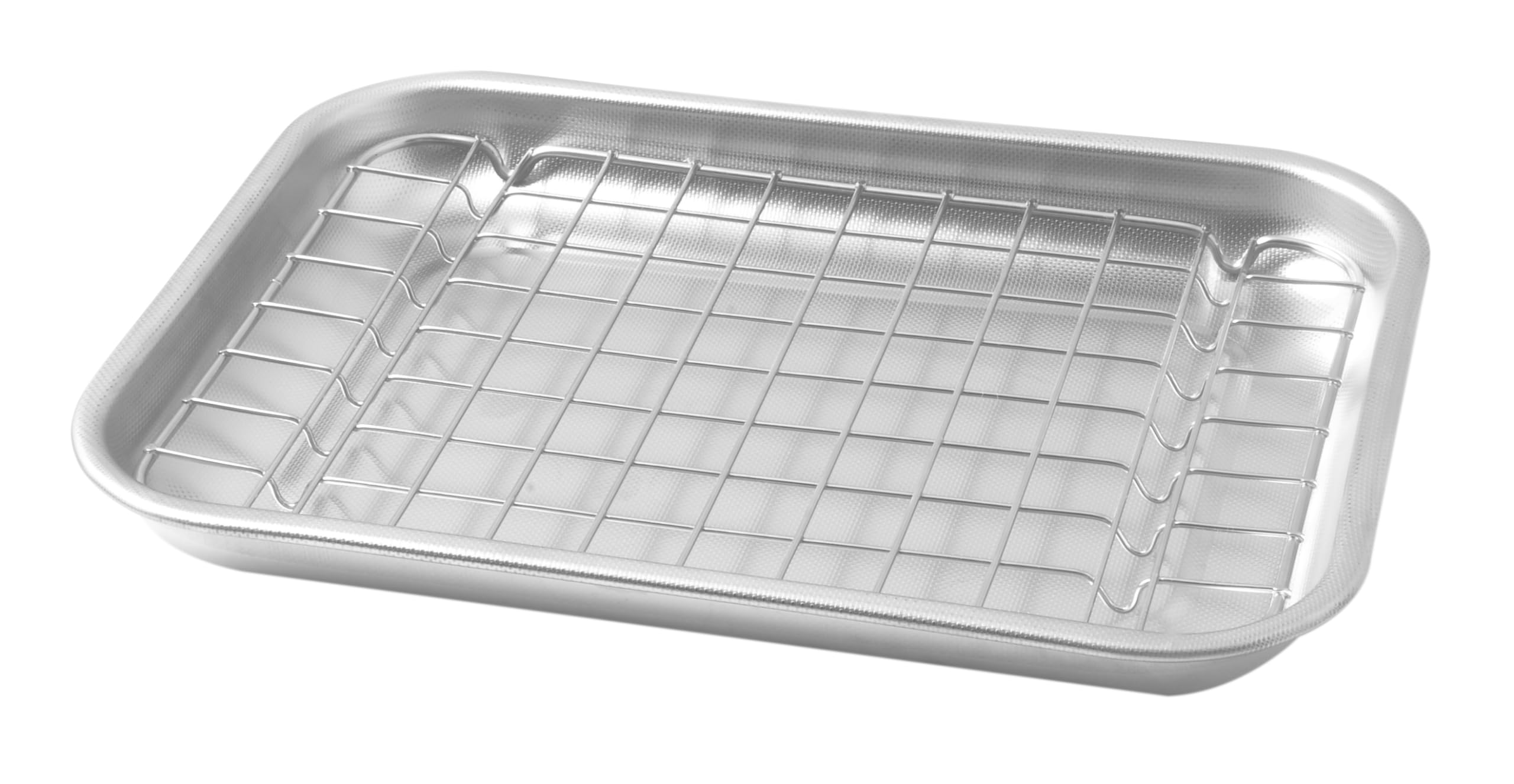 Steel Pan SP711047, Oven Dish, Roasting Dish + Baking Rack, 30 x 22 cm, Non-Stick Honeycomb Base, All Stainless Steel
