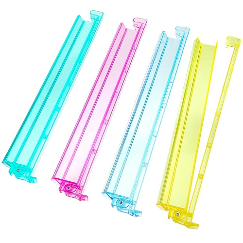Set Of 4 Clear Acrylic Mahjong Racks With Pushers – Redesigned Tile Holders For American Mahjong | No Assembly Needed, Sleek & Sturdy Game Accessories