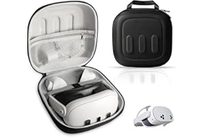 OPTOSLON Q3S Hard Carrying Case for Meta Quest 3/Quest 3S VR Headset, Touch Controller, Original Fabric Strap & Accessories, Ideal for Travel & Home Storage with Comfort Protection