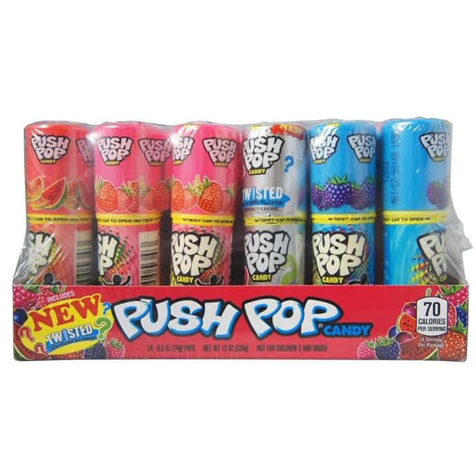 Topps push pop fruit frenzy candy 24 pieces/pack Amazon.co.uk