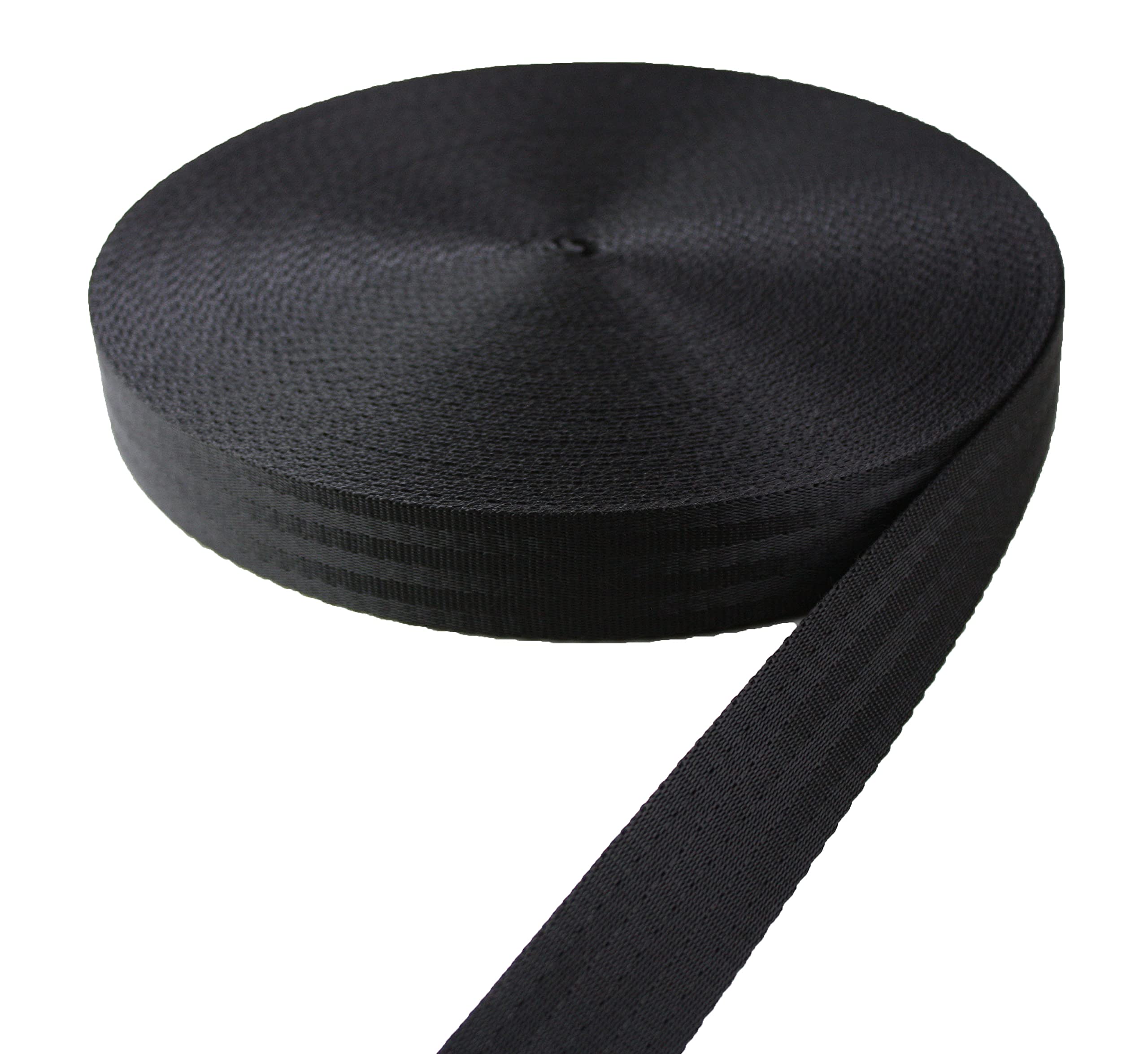 tukan-tex Nylon Webbing Strap, 30 mm Width, 25 m Length, Black