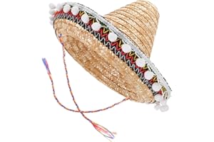 UPKOCH Mexican Straw Hat Lightweight Breathable Summer Festival Party Hat for Men Women Fun Mexican Costume