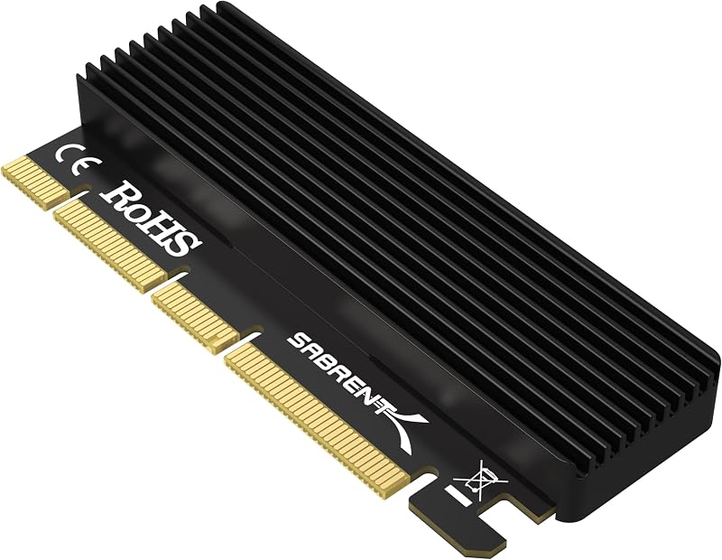 SABRENT M.2 NVMe to PCIe Adapter with Aluminum Heatsink 16TB Support EC-PCIE