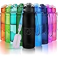ZORRI Sports Water Bottle, 400/500/700ml/1L, BPA Free Leak Proof Tritan Lightweight Bottles for Outdoors,Camping,Cycling,Fitness,Gym,Yoga- Kids/Adults Drink Bottles with Filter, Lockable Pop Open Lid