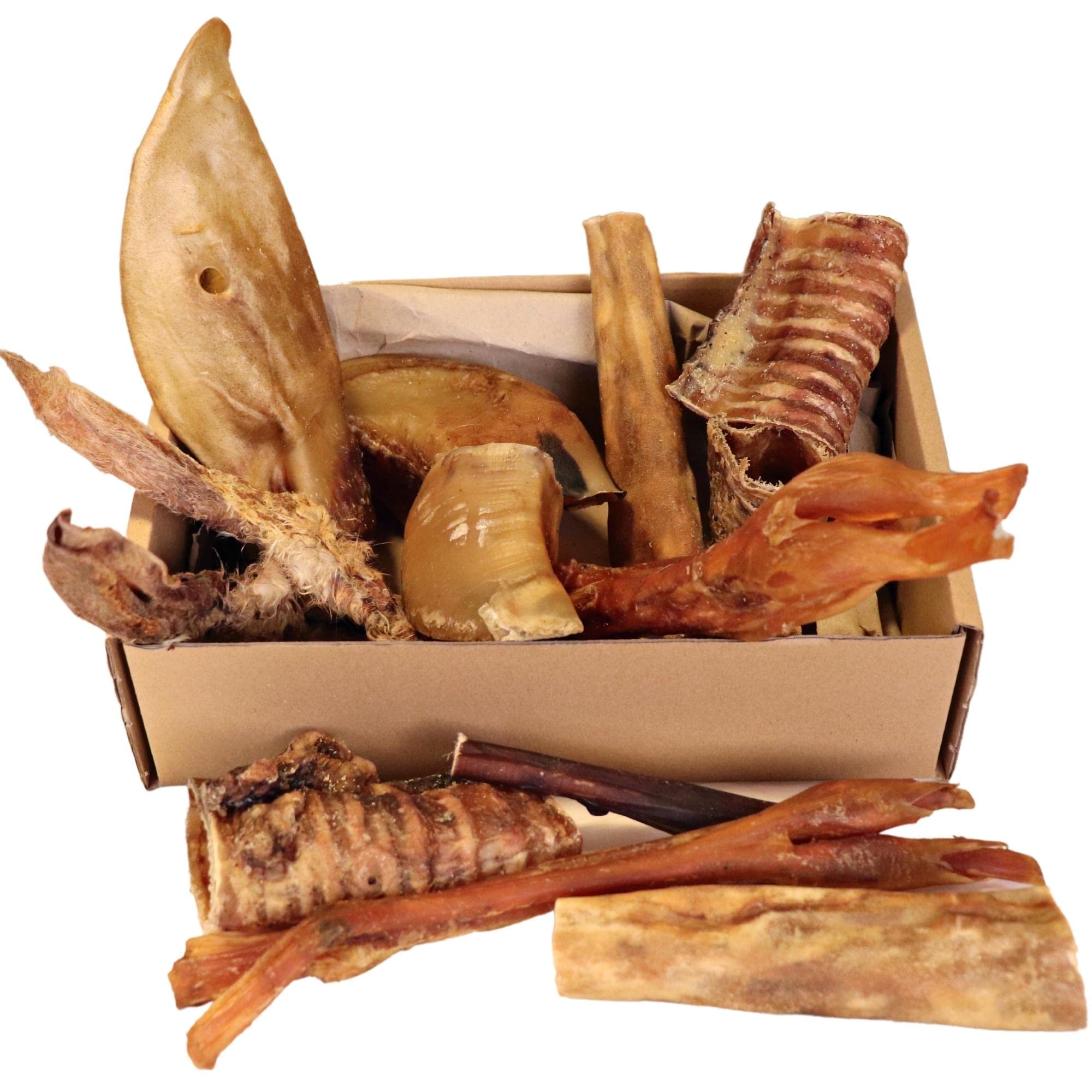 Natural Dog Chews, Tasty Long Lasting Variety Box of Doggy Chews, All Natural Treats - Chewy Yummy Chews for Adult Dogs (Large)
