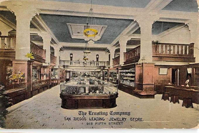 San Diego California Ernsting Co Jewelry Store Antique