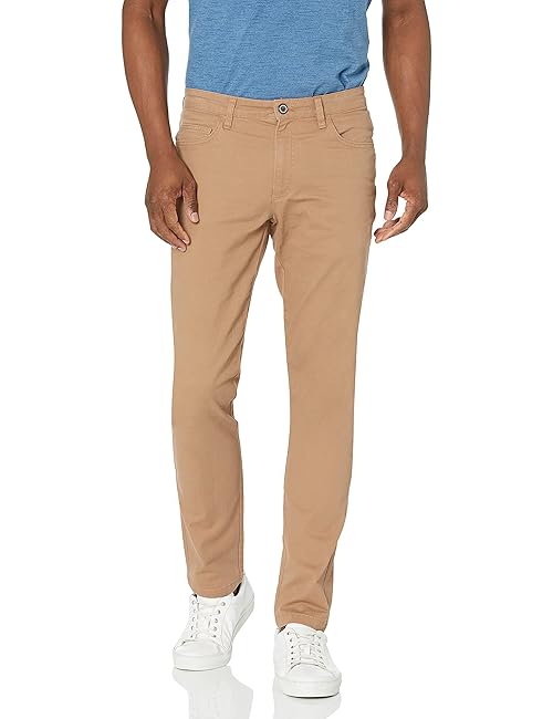 Amazon Essentials Men's Skinny-Fit 5-Pocket Comfort Stretch Chino Pant (Previously Goodthreads), Light Khaki Brown, 30W x 32L