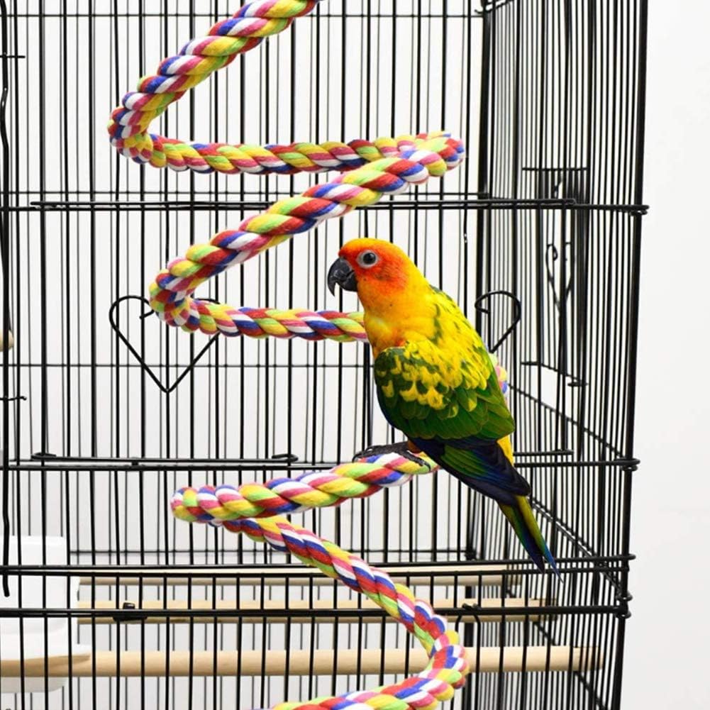 YUIP Rope Bungee BirdToy, Parrot toy rope, Bird Climbing CottonRope,Parrot Cotton Rope Spiral Ladder - Image 5