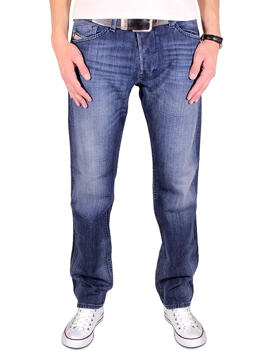 Diesel Darron 0RD88 RD88 Regular Slim Tapered Jeans Herrenjeans Dunkel Blau