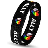 nylry Rainbow LGBT Pride Bracelet for Women Men Stretch Elastic LGBTQ Wristbands for Gay Pride Accessories Outfits Trans Progress Flag LGBTQ Month Decorations