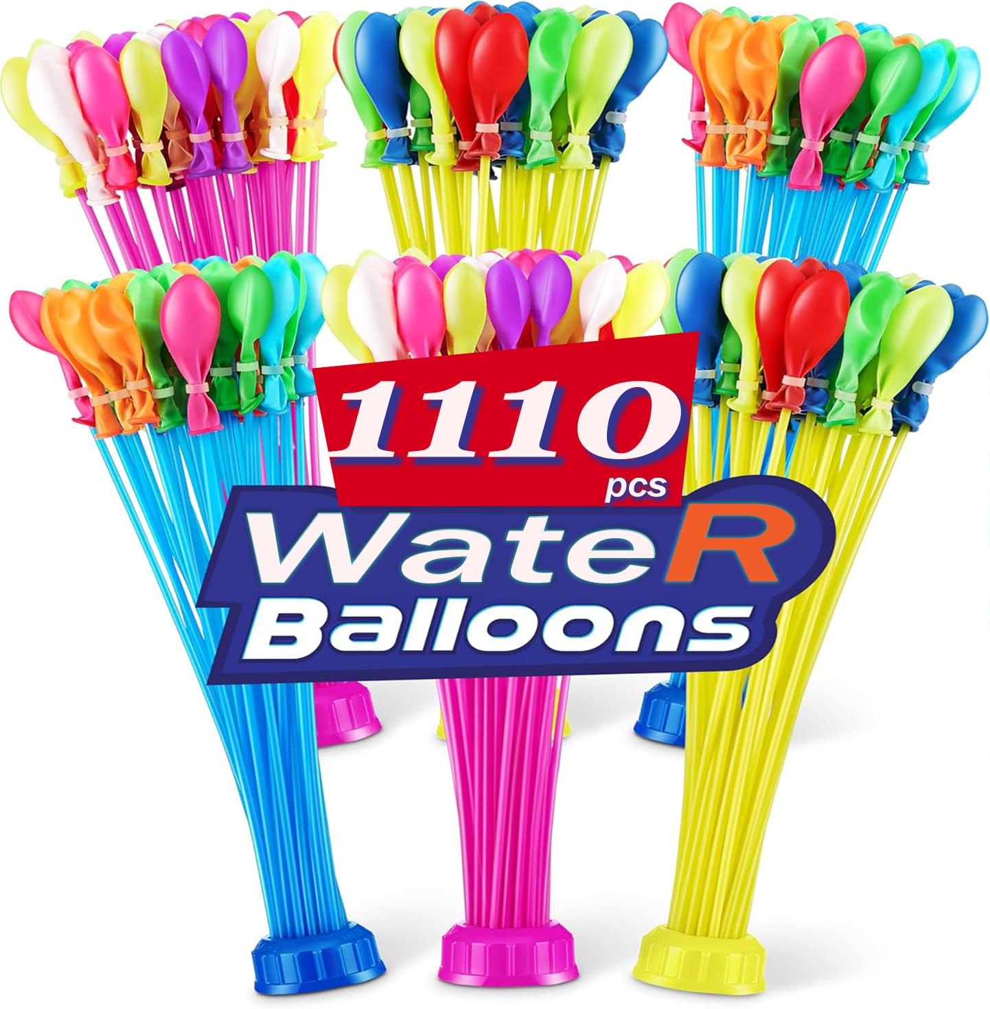 Photo 1 of 1110pcs Water Balloons Quick Fill Water for Pools, Fighting, Water Companions, Water Balloons for Outdoor Family, Friends, Backyard Summer Splash Party Gift (1110pack Great Value)
