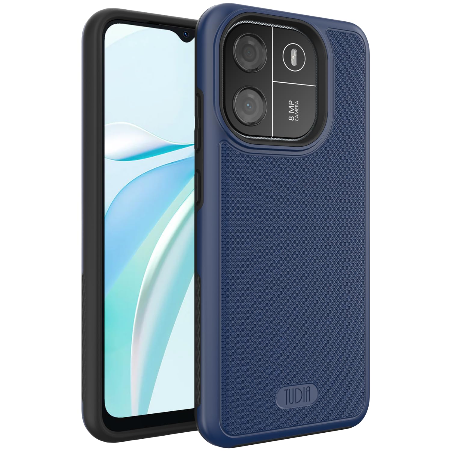 TUDIA DualShield Grip Compatible with Blackview Wave 6C Case, [MergeGrip] Military Grade Dual Layer Shockproof Slim Tough Heavy Duty Protective Phone Case Cover (Indigo Blue)