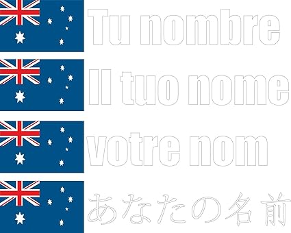 JINTORA - Australia - Fuente Blanca - Pegatina Vinilo Impreso para ...