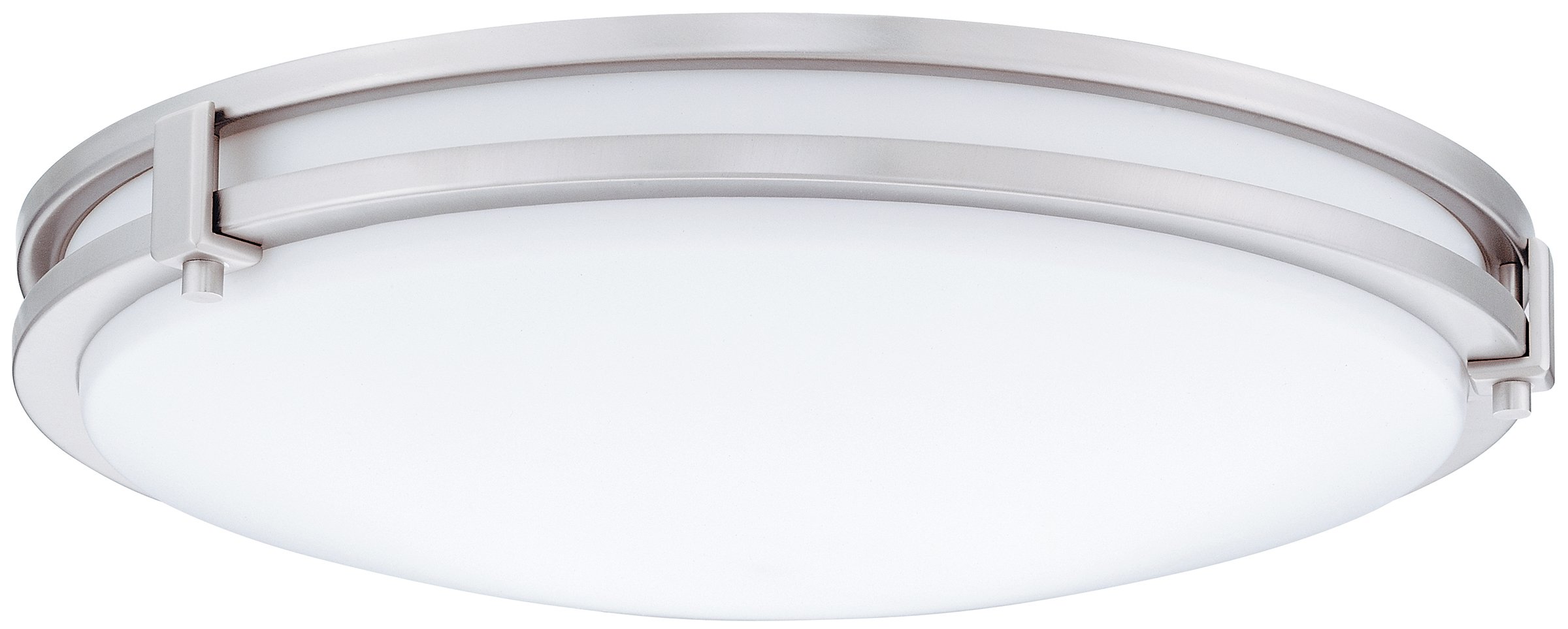 Lithonia Lighting FMSATL 13 14830 BN M4 LED Saturn Flushmount Ceiling Light Fixture for Kitchen | Hallway | Bedroom, Dimmable, 3000K, Antique Brushed Nickel