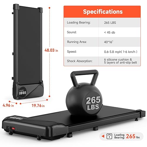 3.0HP Walking Pad With 9% Incline, 0.6-5 MPH, Djibouti