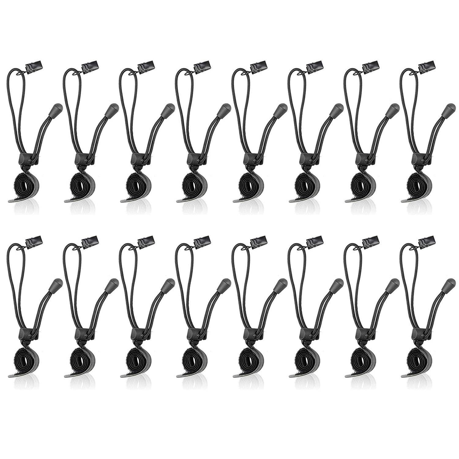Photo 1 of SLOW DOLPHIN Backdrop Background Muslin String Clips Holder Multifunctional for Photo Video Photography Studio 16 Pack, Black