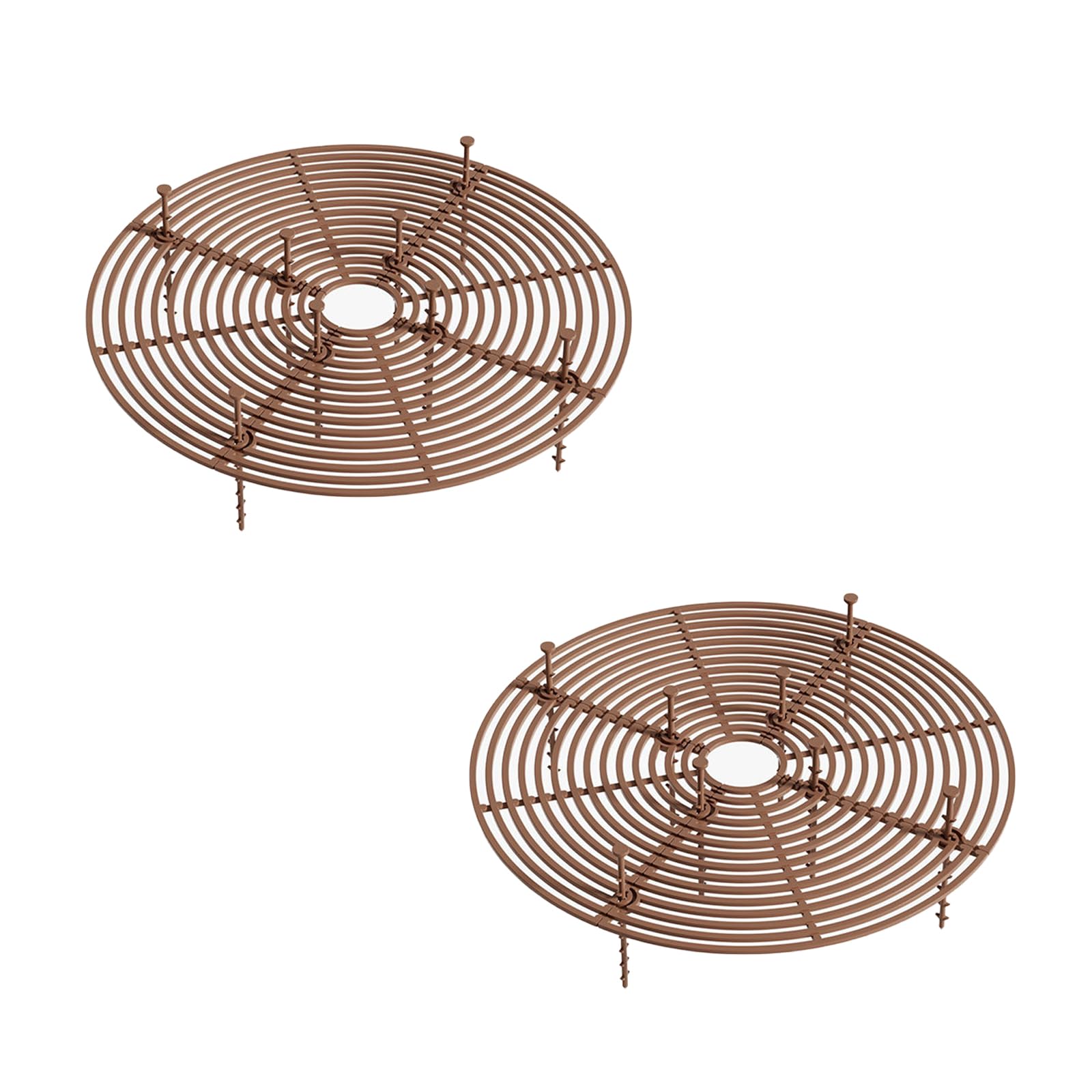 WUMUZAI 30 cm Plant Pot Cover from Animals 2 Pack, Cuttable Plant Pot Grid with Stakes, Round Flower Pot Soil Cover Protector, Keep Cats out of Potted Plants for Indoor Outdoor Protection