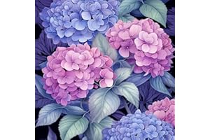 HOIYLDS Hydrangea Diamond Painting Kits for Adults - Flower Diamond Art Kits for Adults Beginner, DIY Full Drill Diamond Dots Paintings with Diamonds 5D Gem Art and Crafts Home Wall Decor