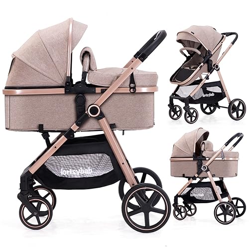 2-in-1 Baby Stroller Folding Infant Newborn Pram Stroller with
