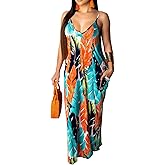BessCops Summer Maxi Dresses for Women 2026 Plus Size Sundresses Casual Fashion Sleeveless Loose Long Sexy Dress with Pockets