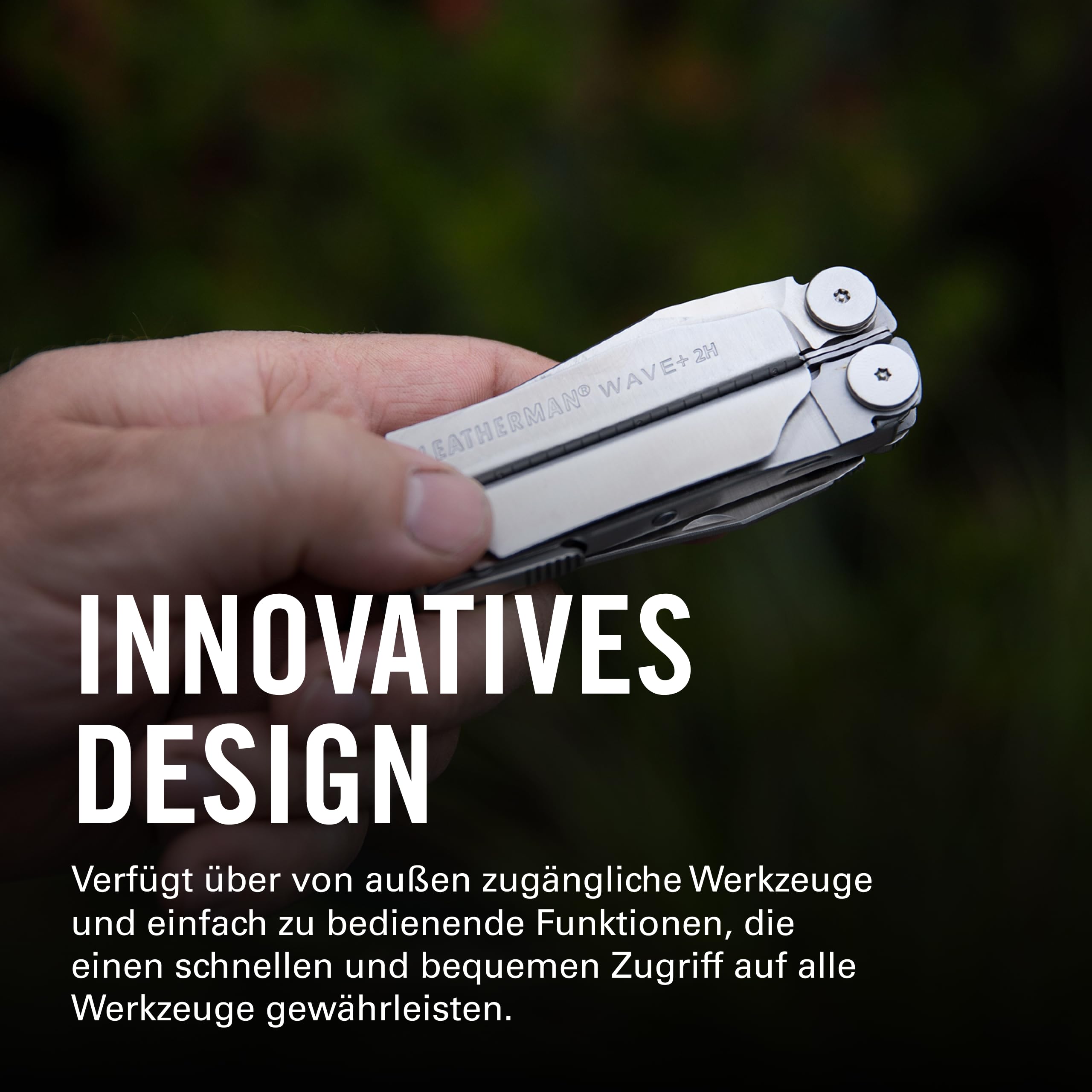 Leatherman 2H Wave+ Multi-Tool - 18-in-1 Hochleistungs-Edelstahlwerkzeug mit Klingen, Zangen und Drahtschneidern - Camping Zubehör - Edelstahl 3