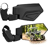 SHEJISI UTV Mirrors,The Spring Back Feature Allows Easy Reset After Fold,2025 New SXS Mirrors Side View for 1.5"-2.0" Roll Cage,Compatible with Polaris RZR,Can Am X3,Kawasaki Mule KRX,Honda Pioneer