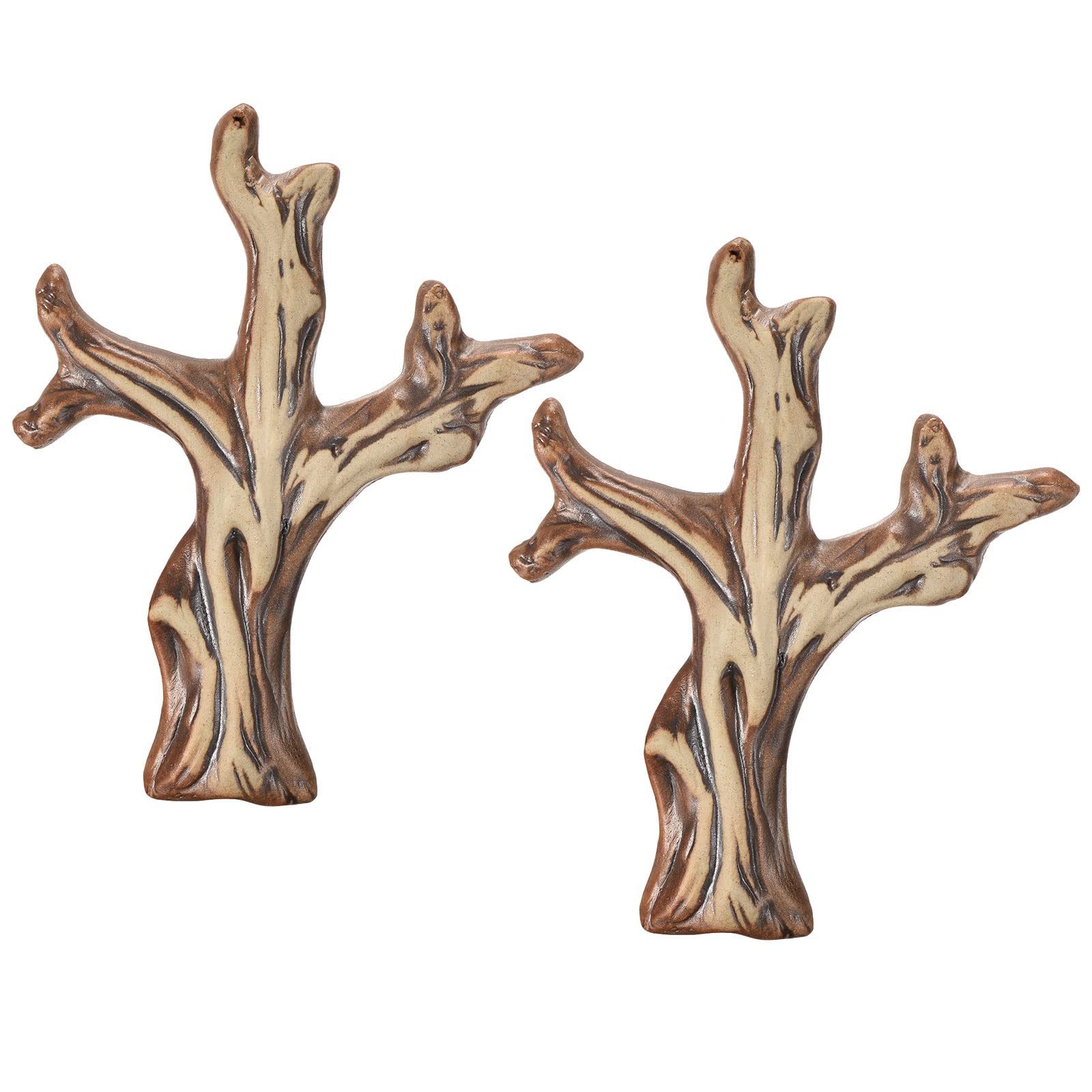 PATIKIL Ceramic Tree Branch #6, 2 Pack Artificial Trunk for Succulent Planter Flower Pot Micro Landscape