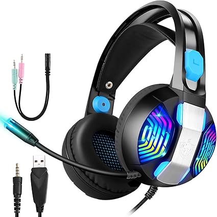 Amazon Ocdayゲーミングヘッドセット ヘッドホン 有線 7色変化ledライト マイク付き Ps4ヘッドセット ステレオ 重低音強化 通気 ノイズキャンセリング ゲーム用 男女兼用 Ocday ゲーミングヘッドセット 通販