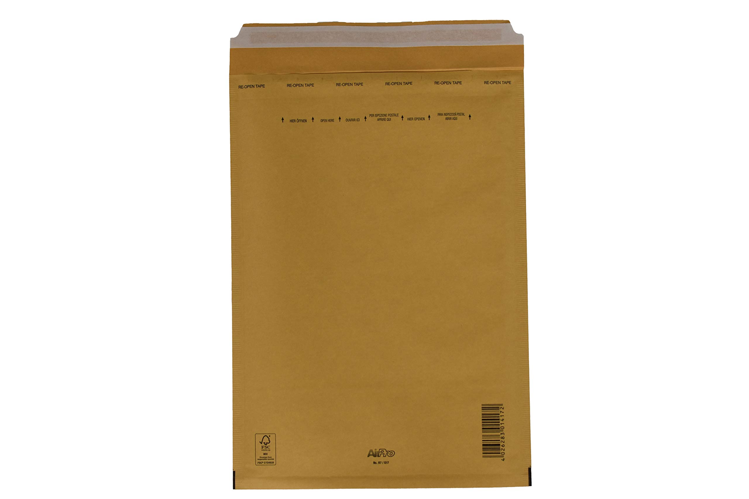 SmithPackaging A4 Bubble Padded Envelopes, Gold, 230mm x 340mm, Pack of 5,5060741921564