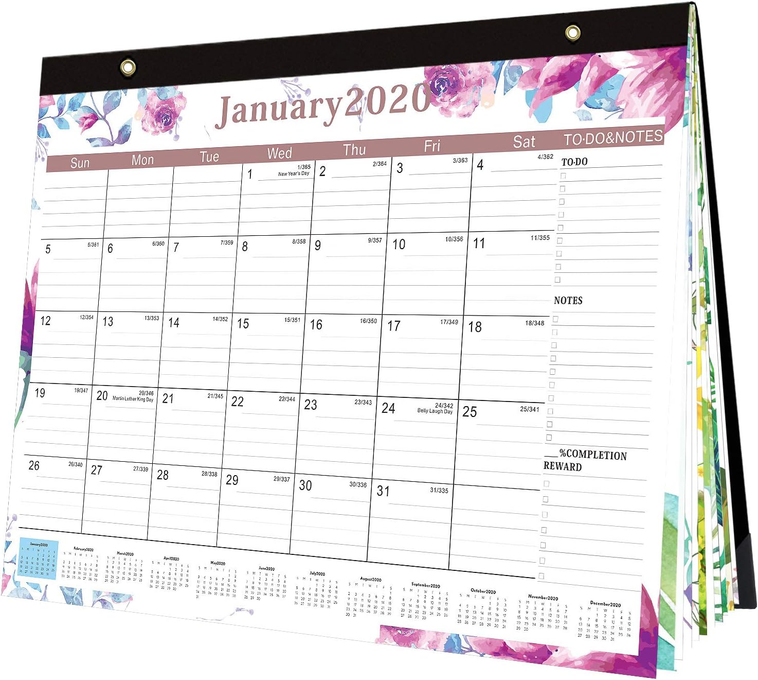 2020-Desk-Calendar-22x17-Desktop-Pad Academic Calendar,Large Monthly Pages 12 Month January 2020-December 2020