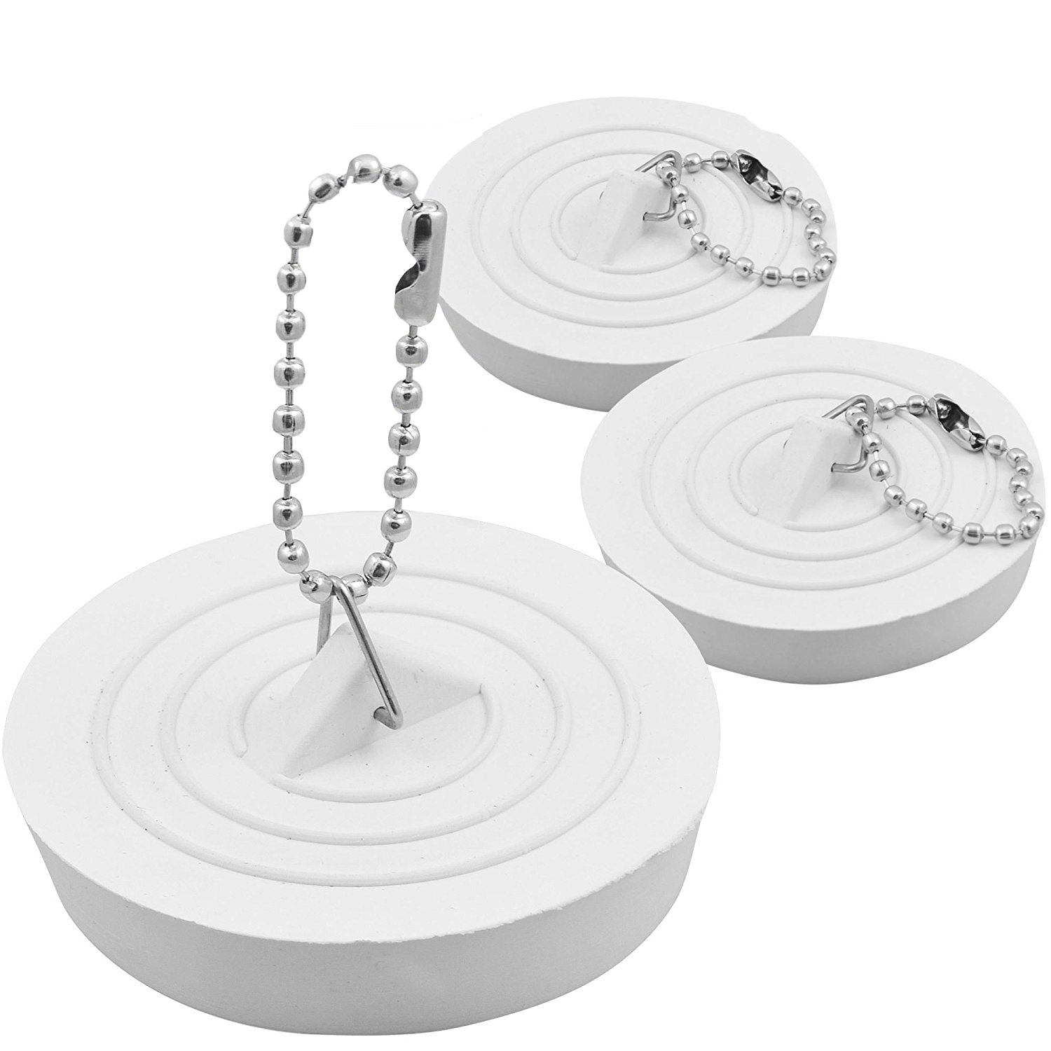 3 X Sink Plug Stopper Rubber Basin Bathtub Bathroom Bath Kitchen