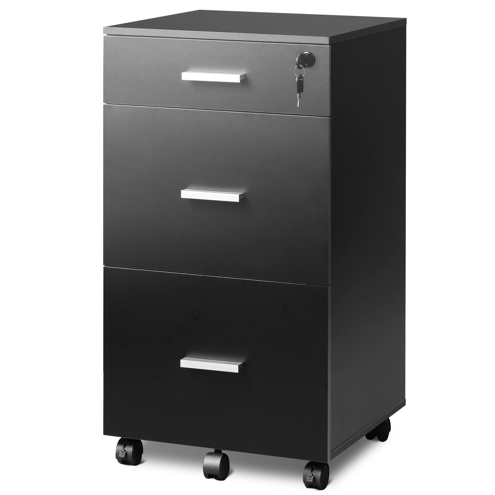 Mua DEVAISE 3 Drawer Rolling File Cabinet with Lock, Wood Filing ...
