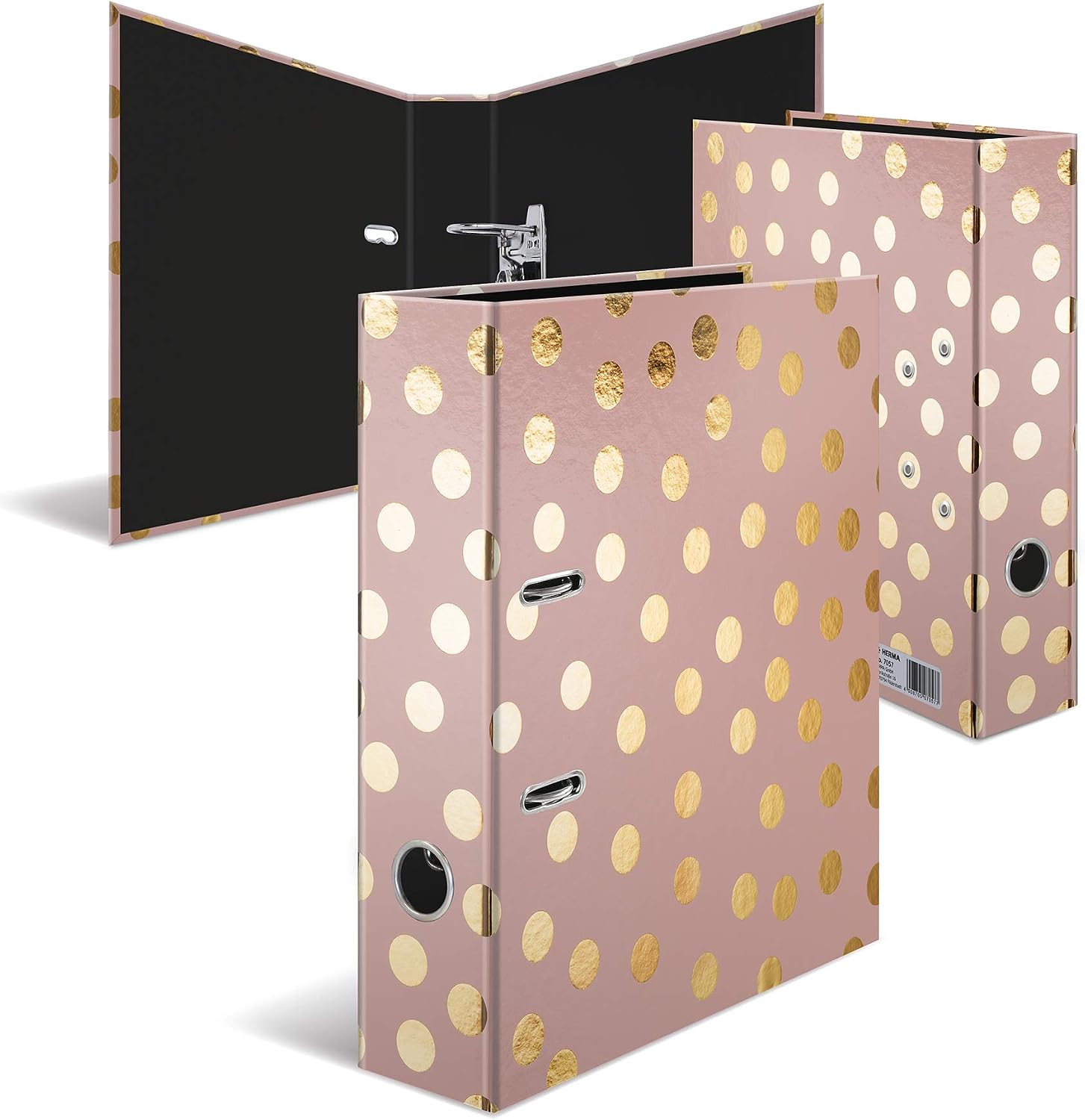 HERMA Lever Arch File Fashion & Style with Dots Motif, A4, 70 mm Spine, with Inner Print, 1 Folder - Image 5