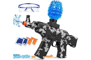 Anstoy Electric Gel Ball Blaster, High-Speed Gelfire Blaster for Orbeez with Eyewear, Splatter Ball Toys for Outdoor Shooting Game Party Gift Ages 14 & Up - Black