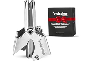 Swissklip Human Power Nose Hair Trimmer for Men | Manual Nose Hair Trimmer for Women I Stainless Steel Ear Hair Remover for Men & Women I Easy to Use Ear Hair Trimmers