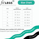 FITLEGS Open-Toe Compression Stocking 18mmHg Below Knee Extra Large Teal view 2