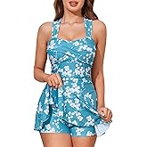 MiYang Women's Swimwear One Piece Slimming Skirt Tummy Control Swimdress Bathing Suit