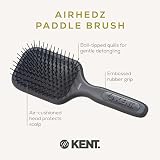 KENT AirHedz Pro Medium Pin Brush Black Paddle Detangling Smoothing Styling view 4