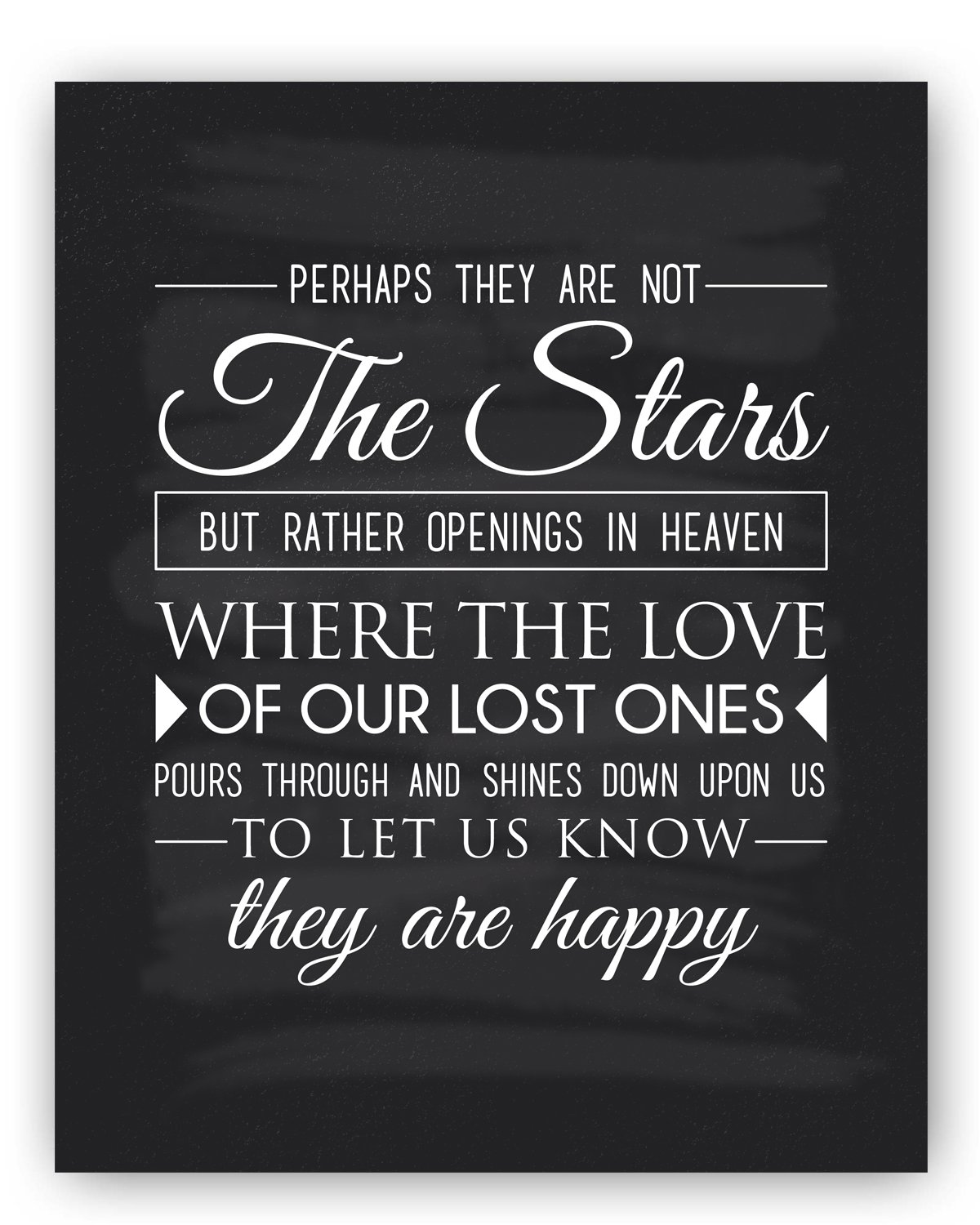 Remembrance Gift Quote Chalkboard Sign, Unique Sympathy