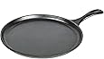 Lodge Pre-Seasoned Cast Iron Griddle With Easy-Grip Handle, 10.5 Inch (Pack of 1), Black