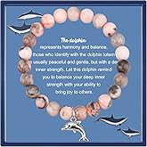 PARTNER Horse Inspirational Birthday Gifts for Women Unique Horse Gifts Natural Stone Beaded Bracelets for Women Horse Jewelry with Meaningful Message Card For Horse Lovers