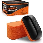 6-Piece Griddle Cleaning Kit for Blackstone, Flat Top Grill Cleaning Kit Non-Scratch Scouring Pads for Kitchen - 5 Scrubber Pads and 1 Handle