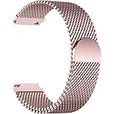 GEAK 20mm 22mm 18mm Metal Band Compatible with Garmin Vivoactive 5/6/3/Sq Watch Bands, Vivoactive 4/Venu 3/2, Magnetic Stainless Steel Mesh Strap for Venu 3S/2S/Forerunner 165/55/245/265 Men Women