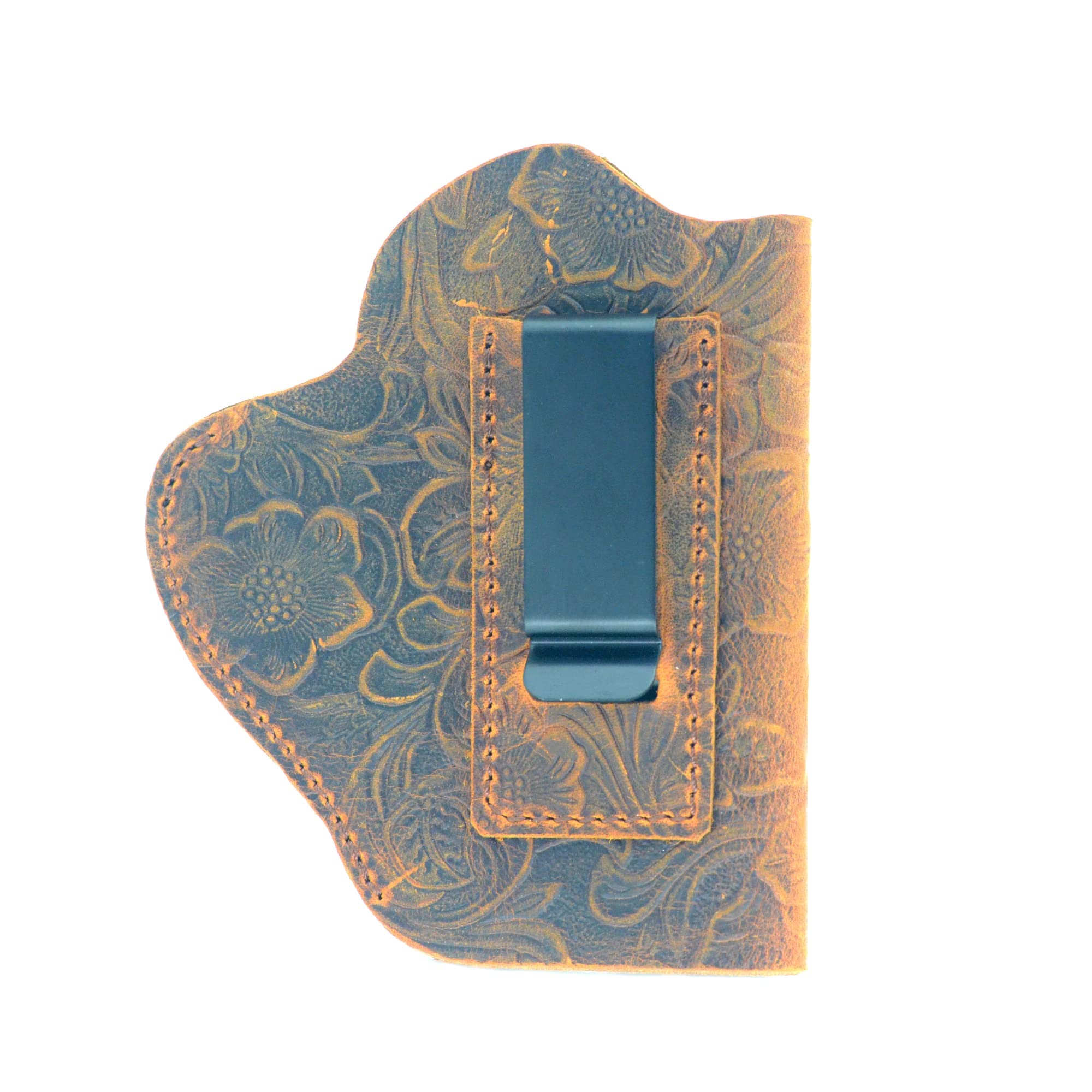 JJNUSA Belt Holster Leather IWB Holster, Gun Holster for Glock 19 42 43X, Ruger LCP LC9S Security 9 Max 9, Taurus G2 G2C, Springfield Hellcat XD, Sig P365 P320, M&P Fits Most 9mm