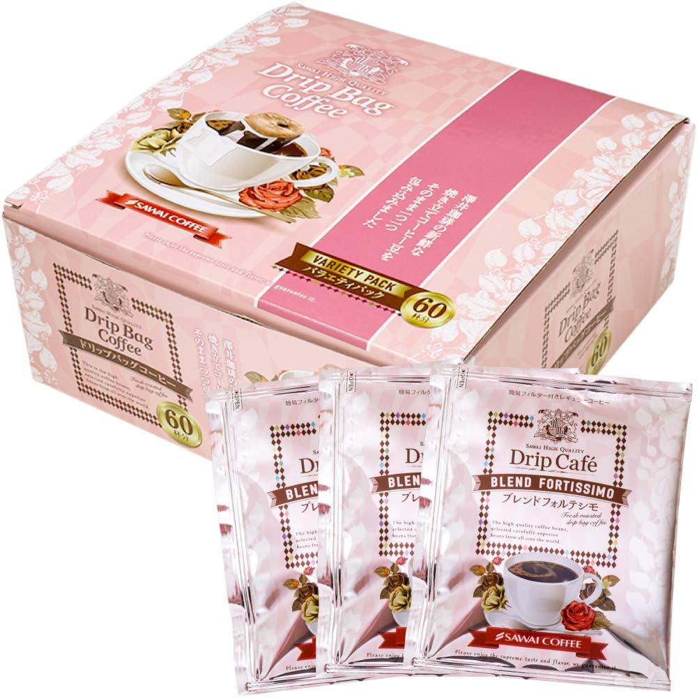Amazon 澤井珈琲 コーヒー 専門店 ドリップバッグ コーヒー 8g 60袋 セット 箱入り ブレンドフォルテシモ 澤井珈琲 ドリップバッグ 通販