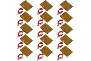XIITIA 15pcs 30mmx40mm Film Heater Plate Adhesive Pad, PI Heating Elements Film 5V 1W Strip Heater Adhesive Polyimide Heater Plate (5V 1W 30mmx40mm)